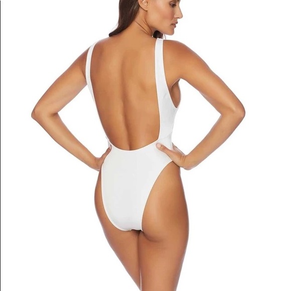 BASTA SURF HIGH LEG EYE MAILLOT SOLID ONE-PIECE SWIMSUIT small - Picture 3 of 10